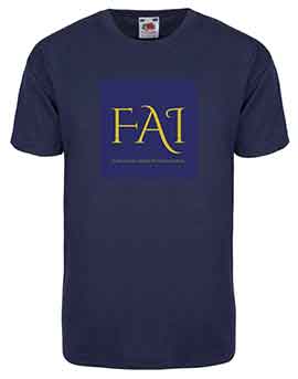 T-shirts FAI bleu en coton